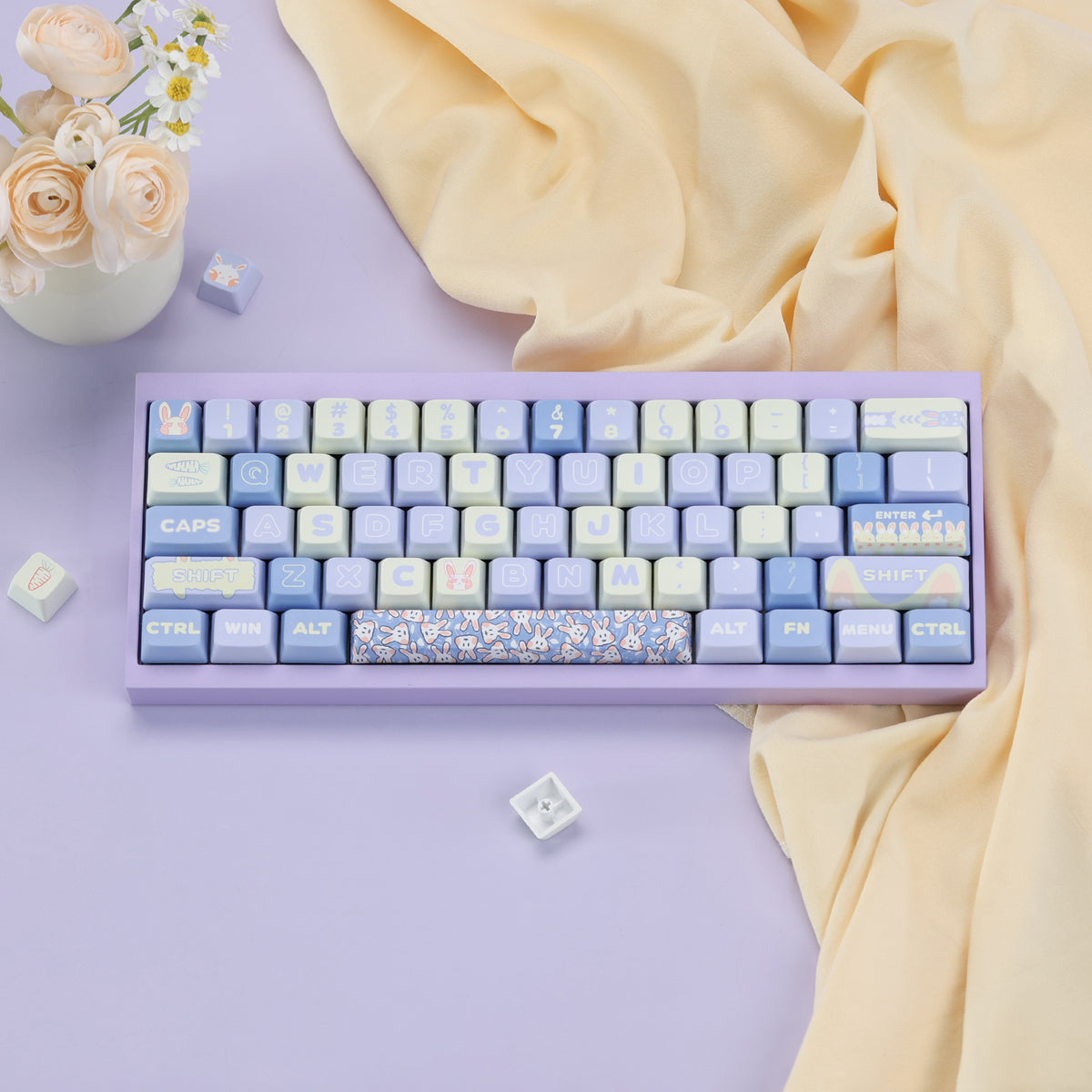 Milk Blue Rabbit MDAプロファイルキーキャップセット